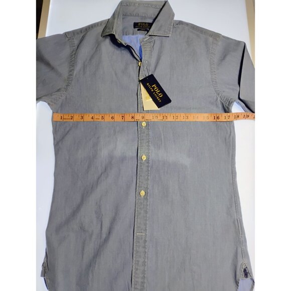 Polo Ralph Lauren Shirt DS Carryover Size 141/2  Mens Button down cotton blue - Picture 7 of 12